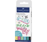 FABER-CASTELL Stylo à encre de Chine PITT artist pen étui de 6 pastels