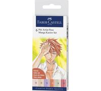 FABER-CASTELL Stylo à encre de Chine PITT artist pen étui de 6 pièces