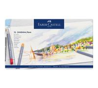 Faber-Castell Stylos Aquagoldfaber Aqua 36 – Étui métal, 36 pièces, multicolore, enfants