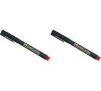 Faber-Castell Stylo feutre extra-fin Finepen 1511 Rouge (Lot de 2)