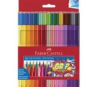 FABER-CASTELL 155335 - Feutres Grip Colour Marker, 30 feutres pour enfants et adultes