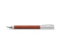 FABER-CASTELL Stylo Plume Ambition Bois de Poirier Marron Taille M