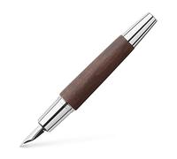 FABER-CASTELL - Stylo plume e-motion en bois chromé, plume F, brun foncé