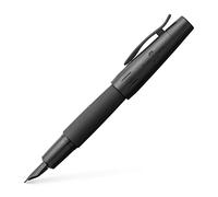 Faber-Castell Stylo-Plume E-Motion, Moyen, Noir Pur
