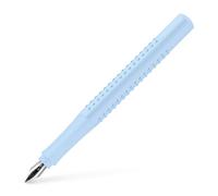 FABER-CASTELL - Stylo plume GRIP 2010, plume F, Sky Blue | Stylo plume avec zone de préhension ergonomique et plume en acier inoxydable pour une écriture particulièrement douce