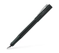 Faber-Castell Stylo plume Grip 2011 ergonomique Plume F rechargeable, cartouche incluse Noir, 1 pièce