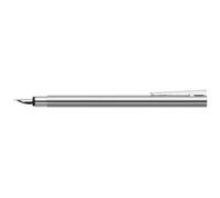 Faber-Castell Stylo plume Neo Slim 342001, acier inoxydable, largeur de plume F, argent brillant