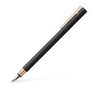 Faber-Castell Stylo plume Neo Slim métal, largeur de plume B, noir avec or rose