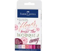 Faber-Castell - Ensemble de 8 feutres Pitt Artist Pens Hand Lettering Multicolore G