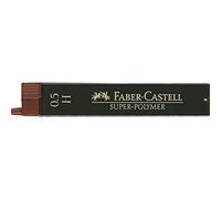 Faber-Castell Super-Polymer Leads, Degree H Tube of 12 Leads Mine de rechange (Degree H Tube of 12 Leads, 12 pièces) 0,5 mm