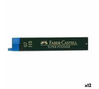 FABER-CASTELL SUPER-POLYMER mines de crayon fines noir HB 0,7 mm, 12 pcs.