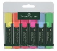 Faber-Castell Surligneur TEXTLINER 48 REFILL, rechargeable, pointe biseautée 1–5 mm, étui de 6