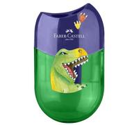 Taille-crayon 2 trous ""Dino"", vert/bleu