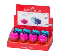 Faber-Castell Taille-crayon classique 12 pièces Couleurs assorties pour toutes les formes de crayons et crayons de couleur populaires