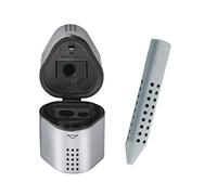 Faber-Castell Taille-crayon Grip (taille-boîte et gomme, argent/noir)