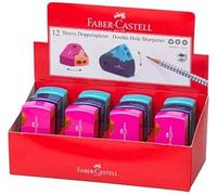 Faber-Castell Taille-Crayon Sleeve 2 Trous avec Mini réservoir Taille-Crayons, Multicolore, 6933256640468