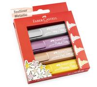 Faber-Castell Textliner 46 Marqueur Fluo Métallique Ensemble De 4 Couleurs