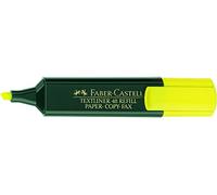 FABER-CASTELL TEXTLINER 48 REFILL Surligneur rechargeable Pointe biseautée 1-5 mm Couleur de la tige: vert foncé, Couleur de l'encre : jaune (10 pièces), 1 paquet de 10