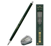 Faber Castell TK Taille-crayon avec réservoir collecteur + mines TK9071 H + crayon TK9400