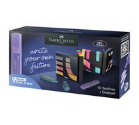 Faber-Castell TL 46 Coffret de 16 surligneurs avec support de bureau