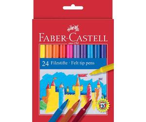Faber-Castell Zamek - Marqueur - Non Permanent - Couleurs Assorties - Encre À L'eau - Pack De 24