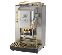 FABER COFFEE MACHINES Deluxe 3.0 ESE Cafetière 44 mm avec valve magnétique, support pour capsules amovible, bidon en verre de 1 l et presse à capsules en laiton (acier inoxydable, laiton)