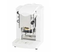 FABER COFFEE MACHINES | Modèle avec emplacement à encastrer en acier inoxydable | Machine à café 44 mm | Couleur : plastique bordeaux et noir | Presse à dosettes en laiton (blanc/blanc)