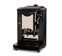 FABER COFFEE MACHINES | Modèle avec emplacement à encastrer en acier inoxydable | Machine à café de 44 mm | Couleur bourgogne en plastique noir | Presse à dosettes en laiton (Noir/Noir)