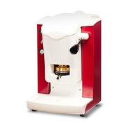 FABER COFFEE MACHINES | Modèle de fente Plast | Machine à café à dosettes ese 44mm | Couleur Bourgogne Plastique Blanc | Pressacialda en laiton