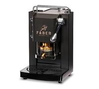 FABER COFFEE MACHINES | Modèle Pro Mini Deluxe | Machine à café à dosettes ese 44mm | Finition Chrome | Pressacialda en laiton (Mat Black)