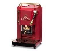 FABER COFFEE MACHINES | Modèle Pro Mini Deluxe | Machine à café à dosettes ese 44mm | | Pressacialda en laiton réglable (CHERRY RED)