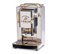 FABER COFFEE MACHINES | Modèle Pro Total Inox Deluxe | Machine à café à dosettes ese 44mm | Pressacialda en laiton réglable | électrovanne de série (laiton)