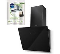 faber hotte décorative incliné aspirante noire largeur 55cm débit d'air 700m3h G