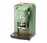 Faber Pro Deluxe - Machine à café avec presse à dosettes en laiton - Cadre en acier vert acide mat