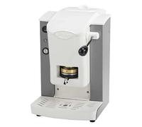 Faber Machine à café | Modèle Slot Plast | Machine à café à dosettes 44 mm | Presse à dosettes réglable en laiton (gris/blanc)
