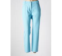 faber pantalons femme de couleur bleu