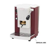 Faber Piccola Slot Basic - Machine à café avec presse à dosettes en laiton - Cadre en métal bordeaux et façade en polycarbonate blanc