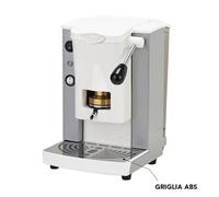Faber Piccola Slot Basic - Machine à café avec presse à dosettes en laiton - Cadre en métal gris et façade en polycarbonate blanc
