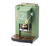 Faber Pro Deluxe - Machine à café avec presse à dosettes en laiton - Cadre en acier vert acide mat