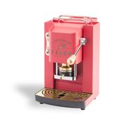 Faber Pro Deluxe - Machine à café avec presse à dosettes en laiton - Cadre en acier rouge corail mat G