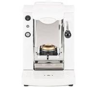 Faber Slot Inox - Machine à café avec presse à dosettes en laiton - Cadre en métal blanc et façade en acier G