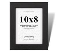 Fabian Clarke London® Cadre photo noir de 25,4 x 20,3 cm avec passe-partout blanc de 20,3 x 15,2 cm à suspendre en portrait