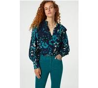 Fabienne Chapot Philo Blouse Black/keep It Teal Taille: 40 | Chemises à boutons Outlet | Femme | Cyan