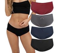 Fabio Farini Culotte Bikini Pantys pour Femme Pack 4 & 6 Plusieurs Couleurs et Tailles, 95% Coton Respirant