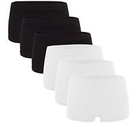 Fabio Farini - Culotte pour Dames, Lot de 6 Boxers Hipsters sans Couture en Tissu Microfibre Doux