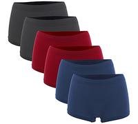 Fabio Farini - Culotte pour Dames, Lot de 6 Boxers Hipsters sans Couture en Tissu Microfibre Doux