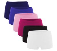 Fabio Farini - Culotte pour Dames, Lot de 6 Boxers Hipsters sans Couture en Tissu Microfibre Doux
