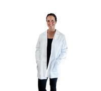 Fabiola Amor, Blouse sanitaire de laboratoire pour femme, blouse médicale blanche, manches longues, uniforme et vêtements de travail, couleur blanche, blanc, XXL