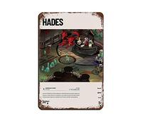 FABIVA Hades (2020) Poster de jeu vidéo vintage en métal pour pub, club, café, bar, décoration murale rétro 20 x 30 cm