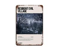 FABIVA Poster de jeu vidéo Resident Evil Village (2021) en métal vintage pour pub, club, café, bar, maison, décoration murale rétro, 20 x 30 cm